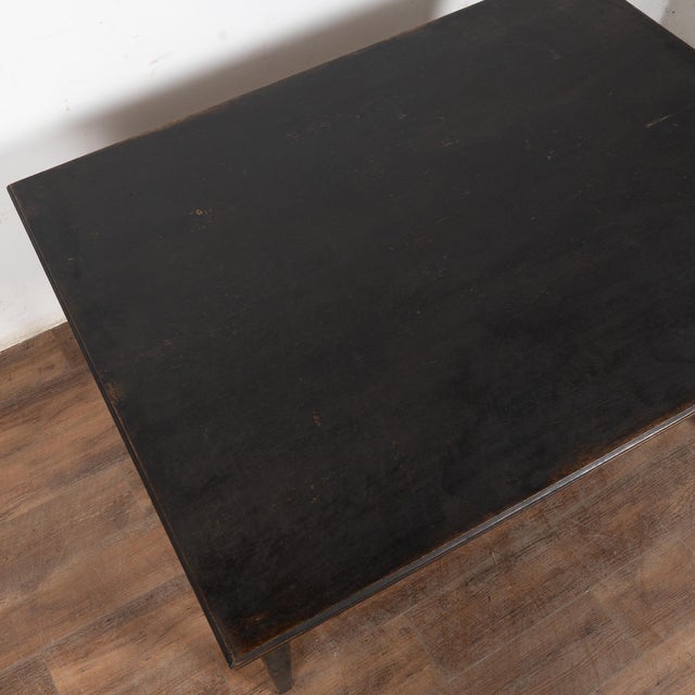 19th Century 19th Century Swedish Black Painted Pine Partner’s Desk For Sale - Image 5 of 14