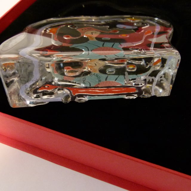 Matt Lamb "Spirit of Dreams" Art Glass Sculpture Signed New in Box For Sale - Image 11 of 14