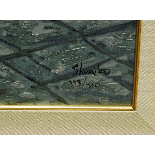 Viktor Shvaiko "London for Two" Hand Embellished on Canvas Framed Hand Signed For Sale - Image 10 of 10