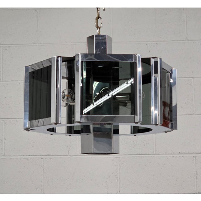 1960s Space Age Chrome Chandelier by Robert Sonneman for Fredrick Ramond For Sale In Richmond - Image 6 of 9