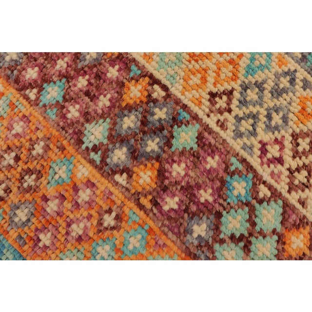 Textile Eclectic Balochi Brown/Rust Wool Rug - 3'6''x5'2'' For Sale - Image 7 of 11