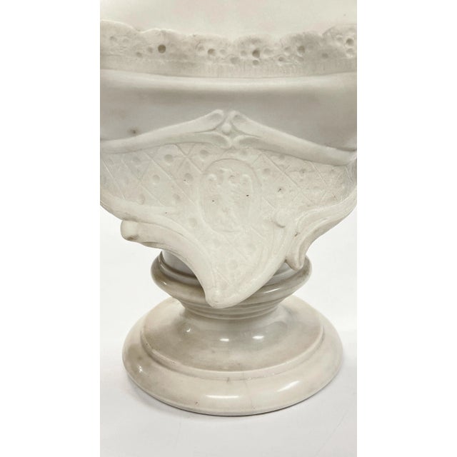 19th Century Continental Female Bust Sculpture in White Marble For Sale - Image 12 of 12