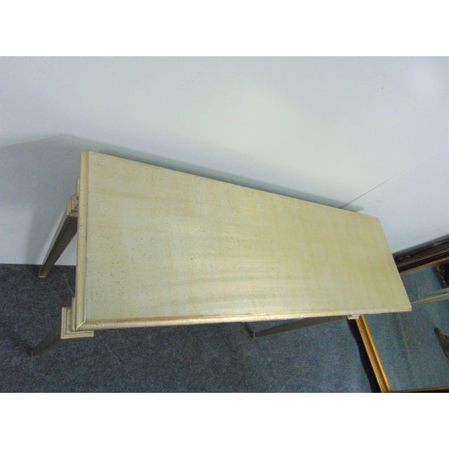 Italian Florentine Silver Gilt Console Table For Sale - Image 4 of 9