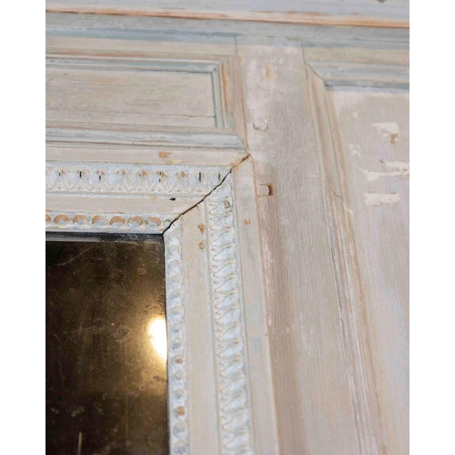18th Century French 18th Century Louis XVI Painted Trumeau Mirror For Sale - Image 5 of 10