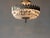 Chrome 1960s Spanish French Empire Nickel Plated Brass Crystal Basket Semi Flush Mounts - A Pair For Sale - Image 8 of 8