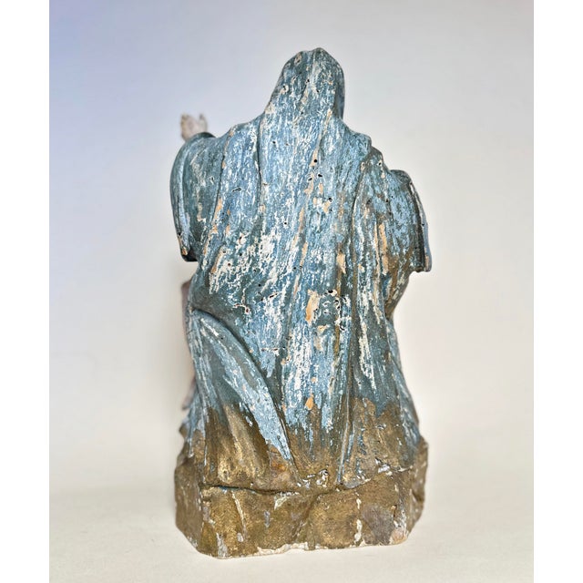 Wood Pieta, Vesperbild, 17th Century German, Carved Wood, Painted For Sale - Image 7 of 13