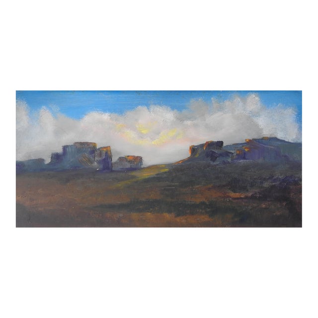 Late 20th Century Plein Air Southwest Sunrise Landscape Painting For Sale