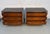 Chrome Pair of Mid 20th Century Rosewood and Chrome Three Drawer Dressers For Sale - Image 8 of 14