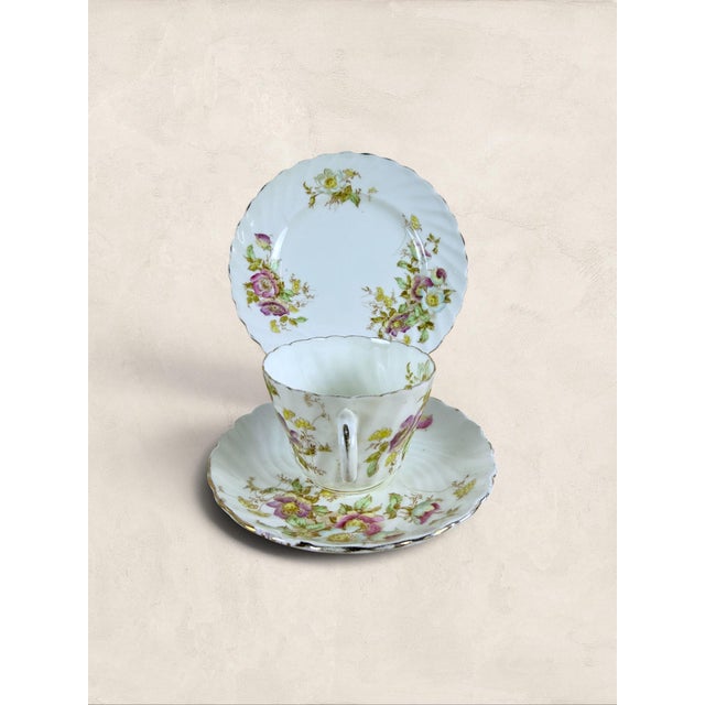 Vintage English Teacup, Saucer and Side Plate, Aynsley Aynsley has been producing fine bone china in England since 1775,...