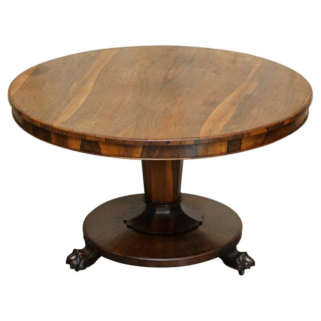 William IV Hardwood Lion's Paw Centre or Side Table, 1830s For Sale - Image 13 of 13