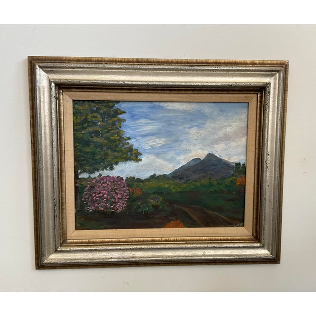 Green 1950s Landscape Acrylic on Canvas For Sale - Image 8 of 18