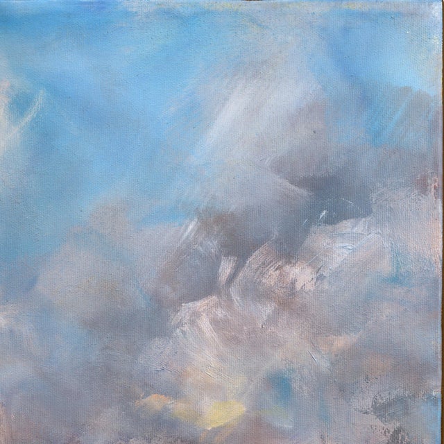 Textile Backroads II - Original Atmospheric Rural Landscape Acrylic and Graphite Painting For Sale - Image 7 of 9