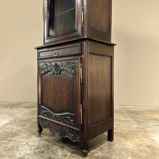 19th Century Country French Two-Tiered Vitrine For Sale - Image 9 of 12