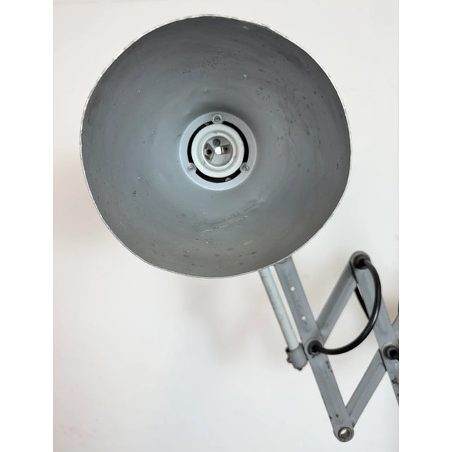 Industrial Grey Scissor Wall Lamp, 1960s For Sale - Image 11 of 18
