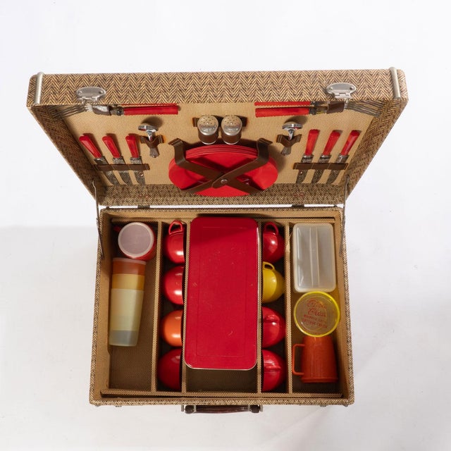Pack up the family in the station wagon and hit the road with this wonderful 1940s or 50s Mid Century picnic set in a...