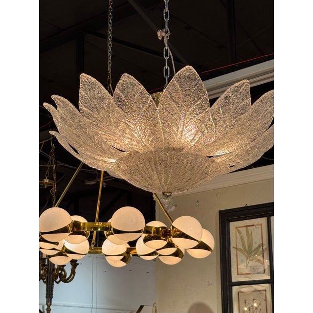 Early 21st Century Modern Murano Granola Glass Flush Mount Chandeliers For Sale - Image 5 of 7