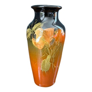 1900s Antique Roseville Rozane Royal Miniature Standard Glaze Floral Cabinet Vase - Shape 15 For Sale