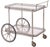 Mid-Century Modern 1950s French Silver-Tone Metal Service Trolley/ Bar Cart For Sale - Image 3 of 5