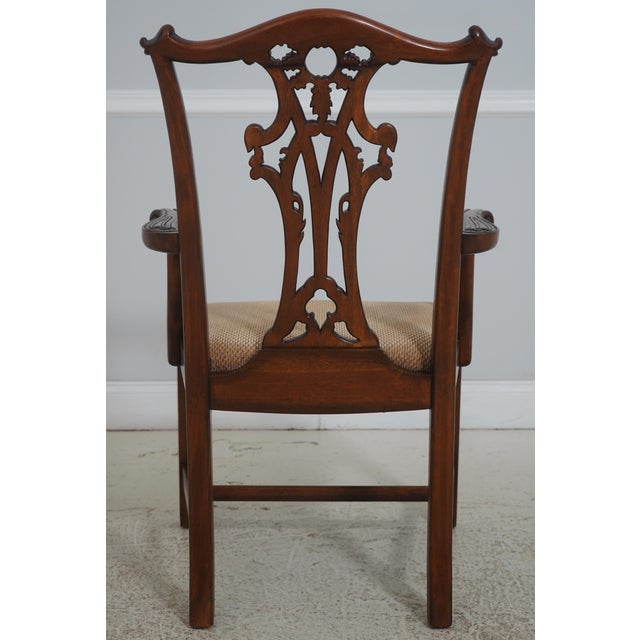 Henredon Set of 8 Henredon Chippendale Mahogany Dining Room Chairs For Sale - Image 4 of 18