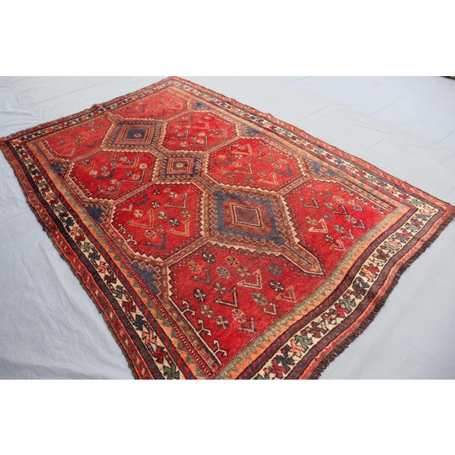 Vintage Handmade Persian Rug 4'4 X 6'5 For Sale - Image 6 of 8