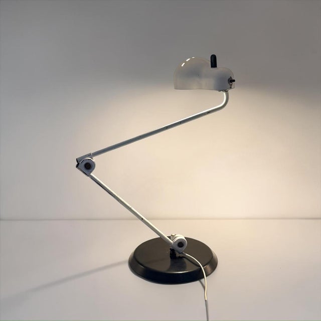 Original Topo desk lamp designed by Joe Colombo for Stilnovo in 1970. One of the most distinctive examples of Italian...
