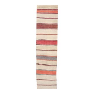 Vintage Striped Kilim Runner Rug For Sale