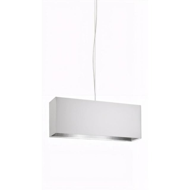 Hoteller suspension square lamp in satin nickel by aggiolight. Dimensions: w 40 x d 20 x h 30 cm (adjustable cable up to...