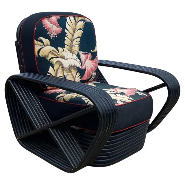 Mid-Century Modern Restored 6 Strand Black Ash Table, Sofa, Lounge Chair Livingroom Set For Sale - Image 3 of 12