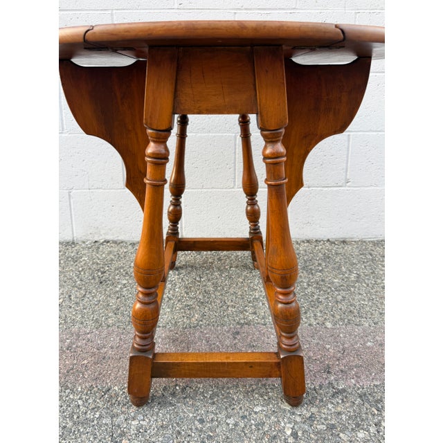 Vintage Maple Drop Leaf Table For Sale - Image 4 of 12