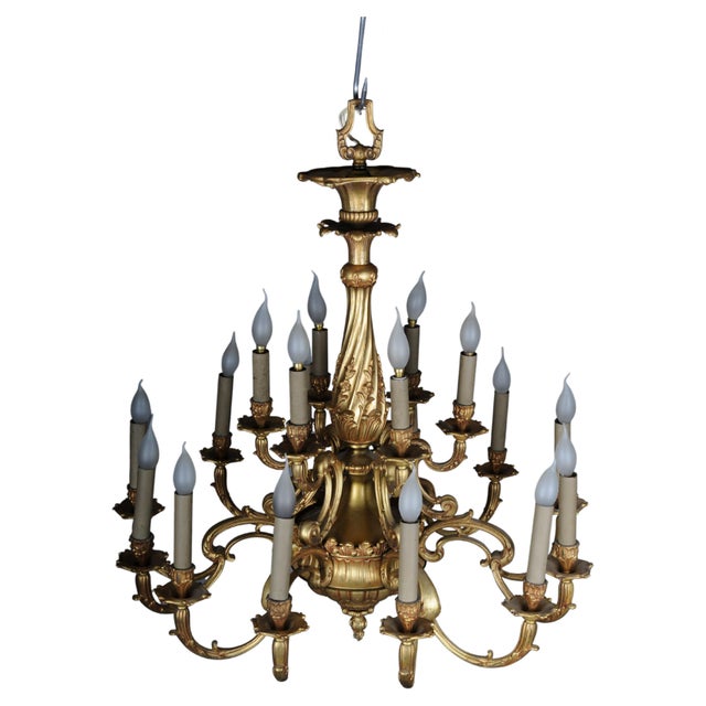 19th Century Gilt Bronze Chandelier, France, 1890s For Sale - Image 15 of 15