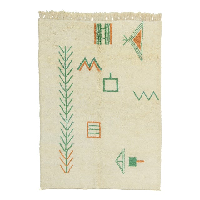 Hand-Knotted Wool Rug by Azele Studio For Sale