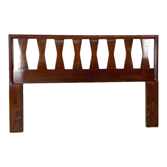 Mid-Century Bowtie Walnut Headboard, Full/Queen 60” For Sale