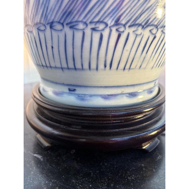 Enamelled Porcelain Table Lamp For Sale - Image 11 of 13