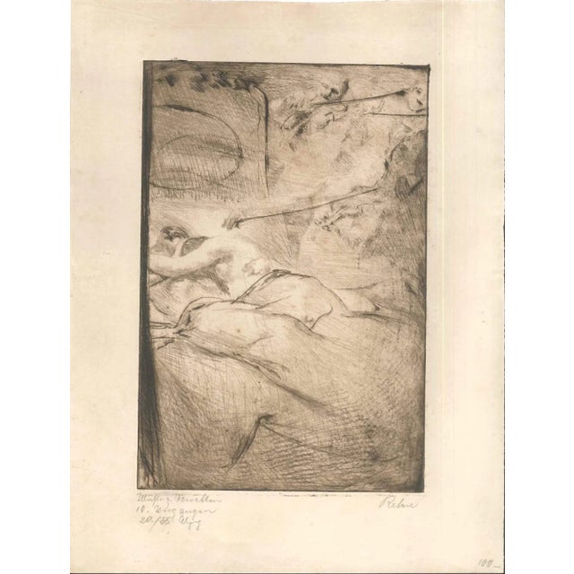 Drypoint and aquatint (brown ink) on cream paper. Signed ''Rehn'' in pencil on the lower right margin. Titled and numbered...