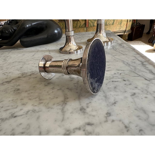 Silver-Plated Luise Candlesticks attributed to Lambert, 1960s, Set of 3 For Sale - Image 6 of 18