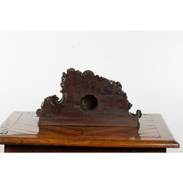 Black Forest Swiss 1900s Carved Wooden Fragment with Bear Motif and Gilt Accents For Sale - Image 4 of 12