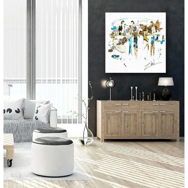 Textile "The Surf Lodge" Original Artwork by Zabel For Sale - Image 7 of 7