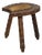 Brutalist Spanish Tripod Wooden Milk Stool For Sale