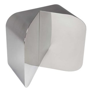 Cutting Space Square Mirror in Polished Stainless Steel by Haymann Editions For Sale