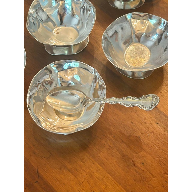 Metal Izabel Lam New York Modernist Silver Plated Sorbet Desert Bowls - A Set of 10 For Sale - Image 7 of 10