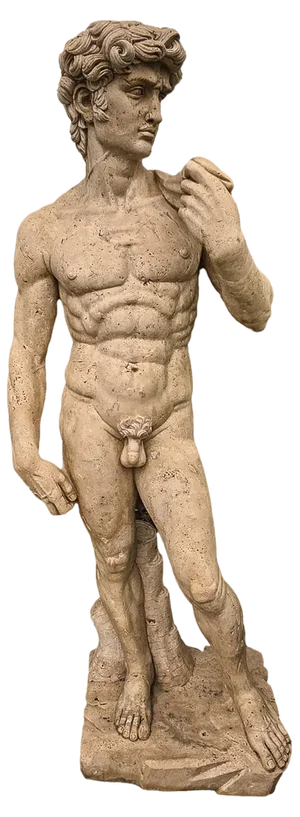 Life-Size Marble Sculpture of David by Michelangelo Buonarroti, 1930s
