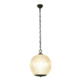 Pair of Fabulous Authentic Parisian Streetlight Spherical Pendants For Sale