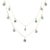 10.8ct Sapphire Teardrop Shape Two Strand Chain Necklace in 18k Yellow Gold For Sale