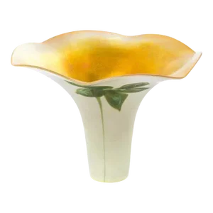 American Quezal Gold Iridescent Flower Form Glass Insert