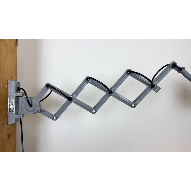 Industrial Scissor Wall Lamp from Elektroinstala, 1960s For Sale - Image 15 of 18