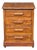 Antique Victorian Oak Four Drawer Oak Wood File Cabinet With Pull Out Work Tab For Sale