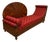 Empire Restoration Style Chaise Longue or Recamier in Flame Mahogany For Sale