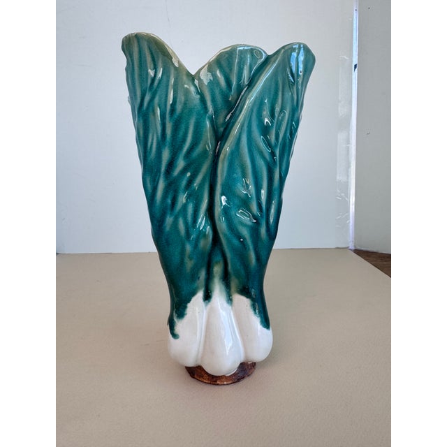 Bok Choy Cabbage Leaf Vase For Sale - Image 4 of 11