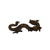 Asian 6" Oriental Brown Wood Carved Fengshui Decorative Dragon Figure For Sale - Image 3 of 8