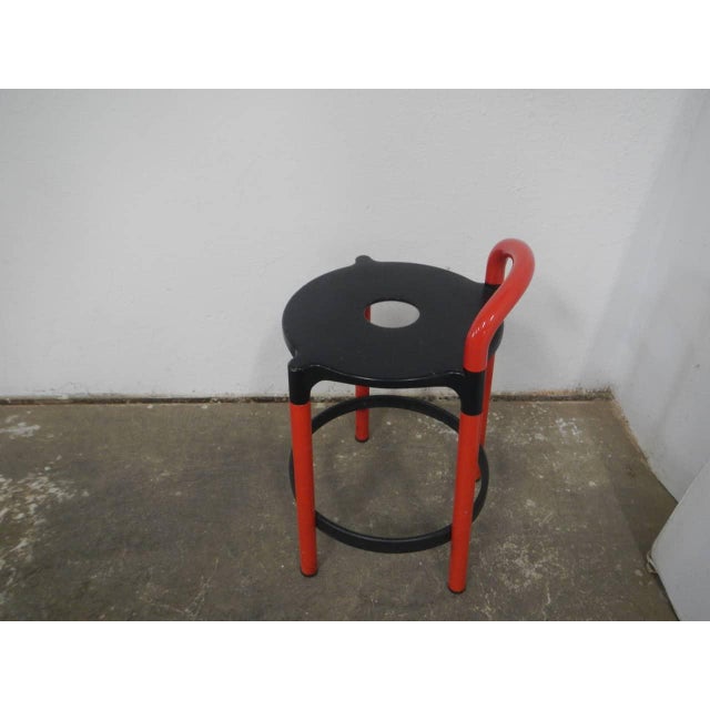 Stool by Anna Castelli Ferrieri for Kartell, 1980s, in Good conditions. Designed 1980 to 1989 This piece has an...
